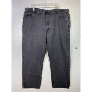 Wrangler Jeans Mens 44x28 Black Relaxed Fit Straight leg High rise Cowboy‎ Farm